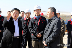 山东省济宁市副市长到中铁建大桥局六公司鲁南高铁项目调研