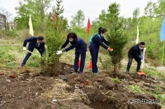 黑龙江牡丹江水电总厂：组织党员干部开展义务植树活动