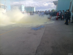 榆树泉煤矿：开展消防演练 增强自防能力