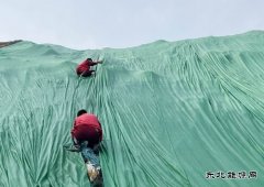 牛儿庄采矿公司：苫盖矸石山防扬尘